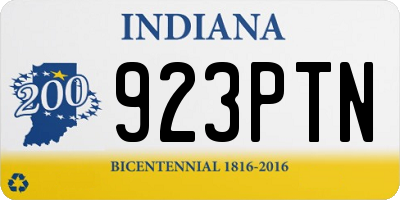 IN license plate 923PTN