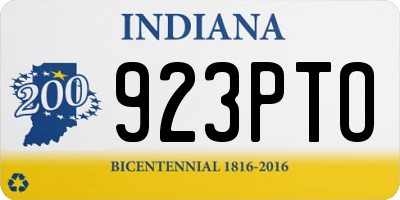IN license plate 923PTO