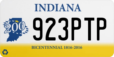 IN license plate 923PTP