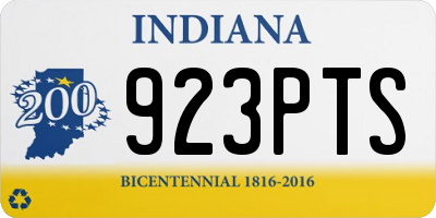IN license plate 923PTS
