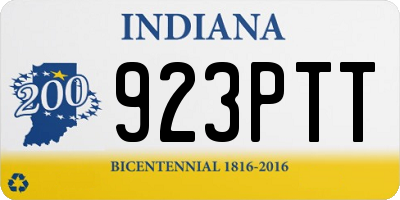 IN license plate 923PTT