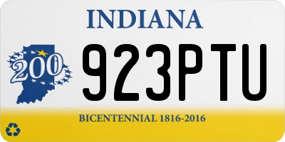 IN license plate 923PTU