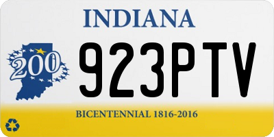 IN license plate 923PTV