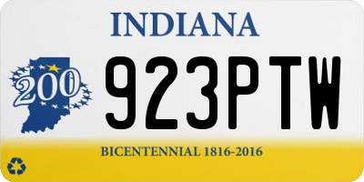 IN license plate 923PTW