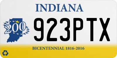 IN license plate 923PTX