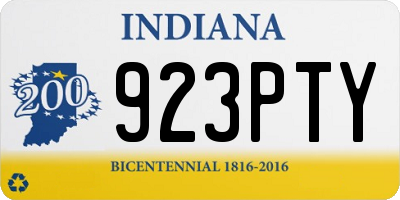IN license plate 923PTY