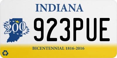 IN license plate 923PUE