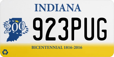 IN license plate 923PUG