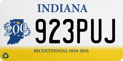IN license plate 923PUJ