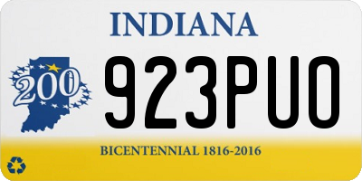 IN license plate 923PUO