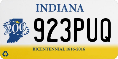 IN license plate 923PUQ