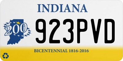 IN license plate 923PVD