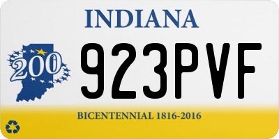 IN license plate 923PVF