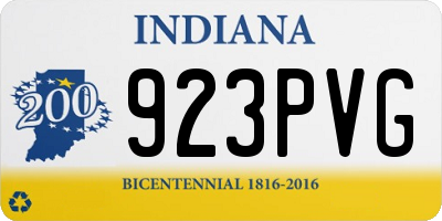 IN license plate 923PVG