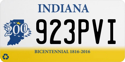 IN license plate 923PVI
