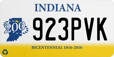 IN license plate 923PVK