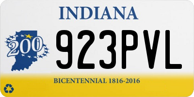 IN license plate 923PVL