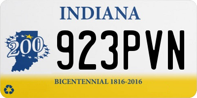 IN license plate 923PVN