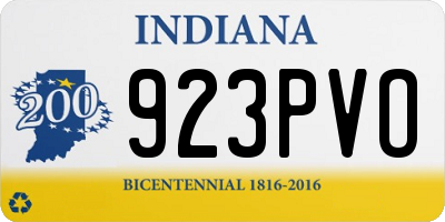 IN license plate 923PVO