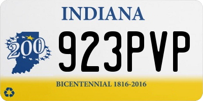 IN license plate 923PVP