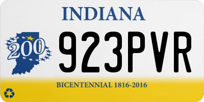IN license plate 923PVR