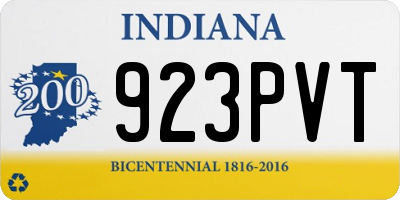 IN license plate 923PVT
