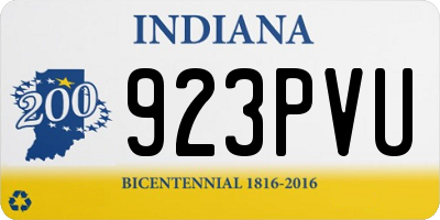 IN license plate 923PVU