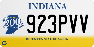 IN license plate 923PVV