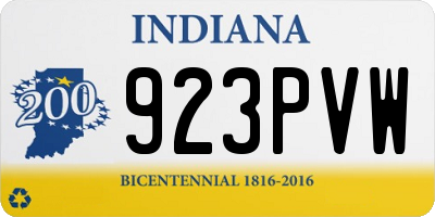 IN license plate 923PVW