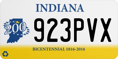IN license plate 923PVX