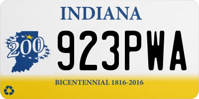 IN license plate 923PWA