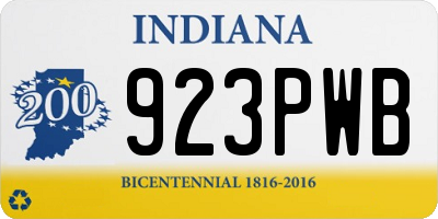 IN license plate 923PWB