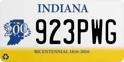 IN license plate 923PWG