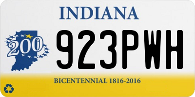 IN license plate 923PWH