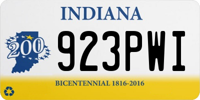 IN license plate 923PWI