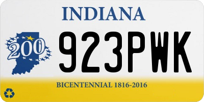 IN license plate 923PWK