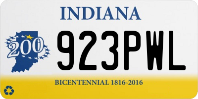 IN license plate 923PWL