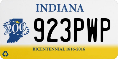 IN license plate 923PWP