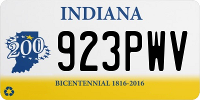 IN license plate 923PWV