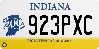IN license plate 923PXC