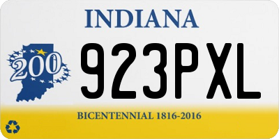 IN license plate 923PXL