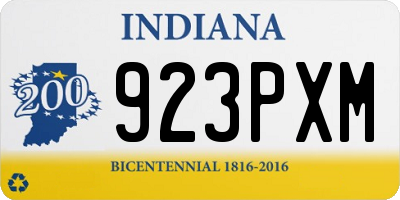 IN license plate 923PXM