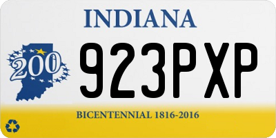 IN license plate 923PXP