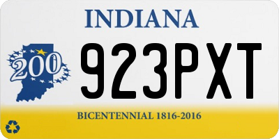 IN license plate 923PXT