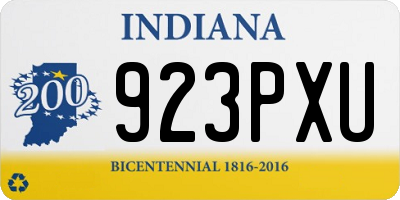 IN license plate 923PXU