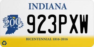 IN license plate 923PXW