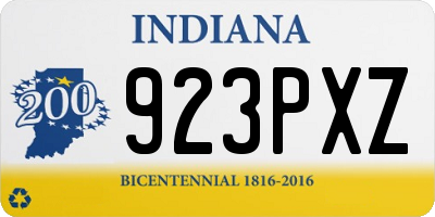 IN license plate 923PXZ
