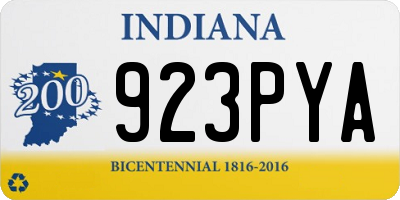 IN license plate 923PYA