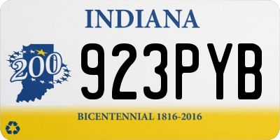 IN license plate 923PYB