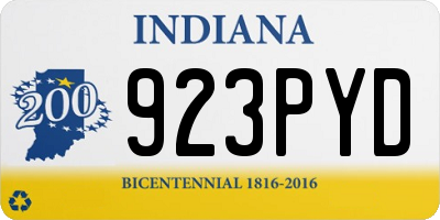 IN license plate 923PYD
